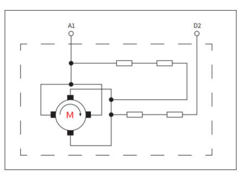 Wiring diagram of ZDx188 DC motor