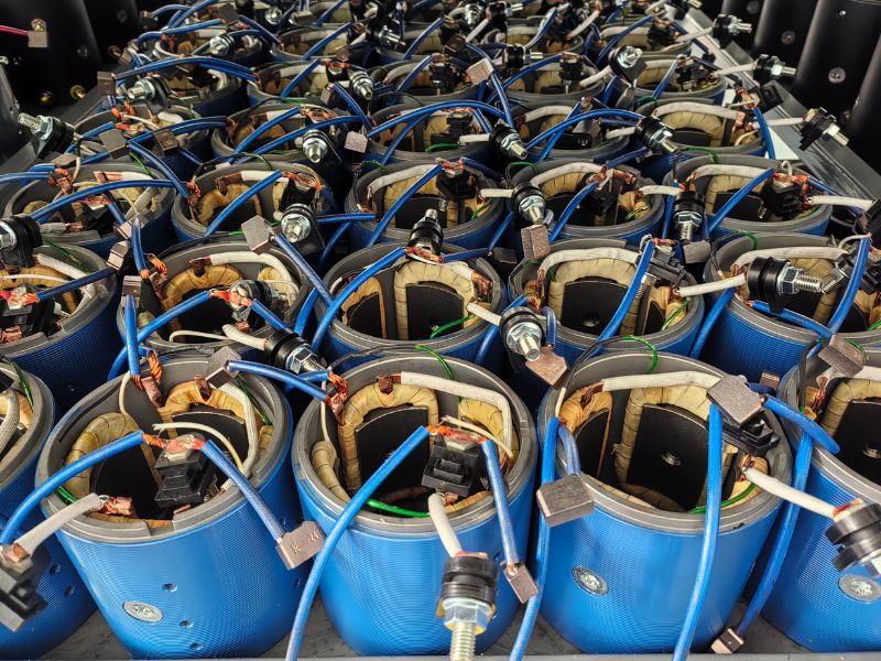 stator assembly of a series wound DC motor